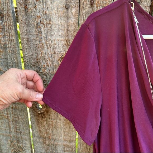 Star Vixen blouse short sleeve scoop flow neckline size large - Picture 2 of 7